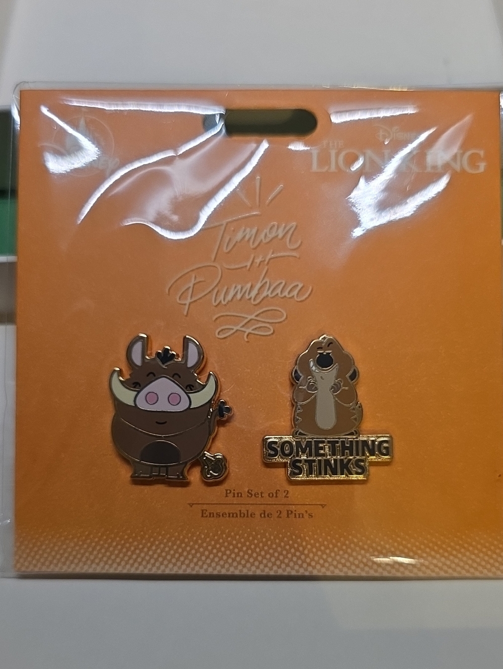 Disney Lion King Timon & Pumbaa Set Of 2 Pin